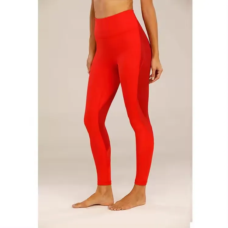 Luckpanther Women Sports Patchwork Skinny Leggings High Elasticity High Waist Yoga Workout Pants Leggings