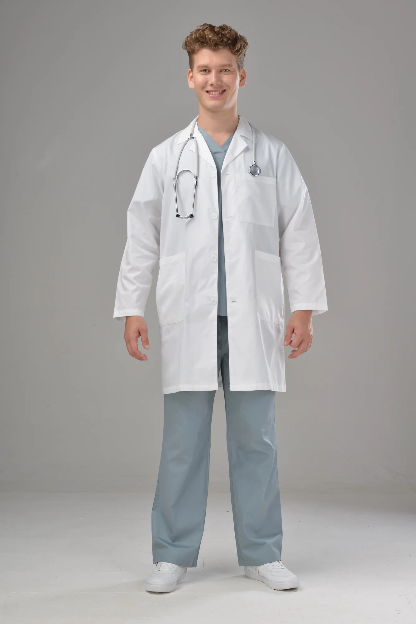 hospital use uniform white doctor lab coat
