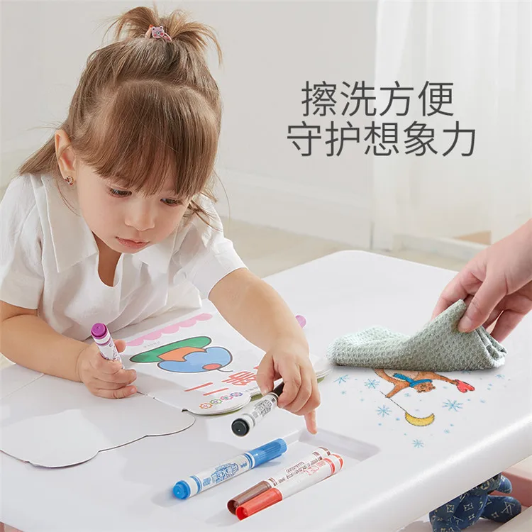 Modern Adjustable Comfortable Pe Baby Chair Table Children Plastic Dining Table And Chair