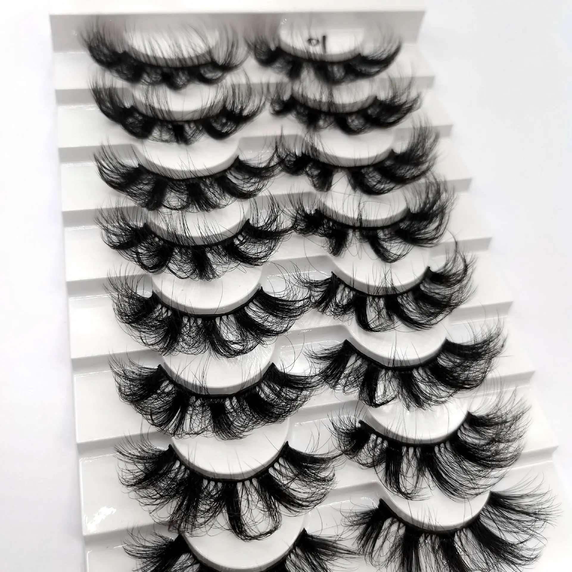 Russian 8 Pairs/set Full Strip Lashes 3D Extension Big Eyes Thicken Soft False Curler Eyelashes Manufacturer