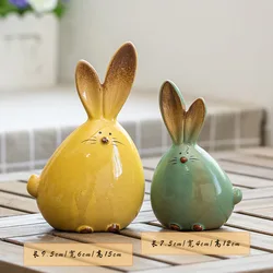 ceramic sublimation animal rabbit ornaments craft for display customized christmas ceramic ornament