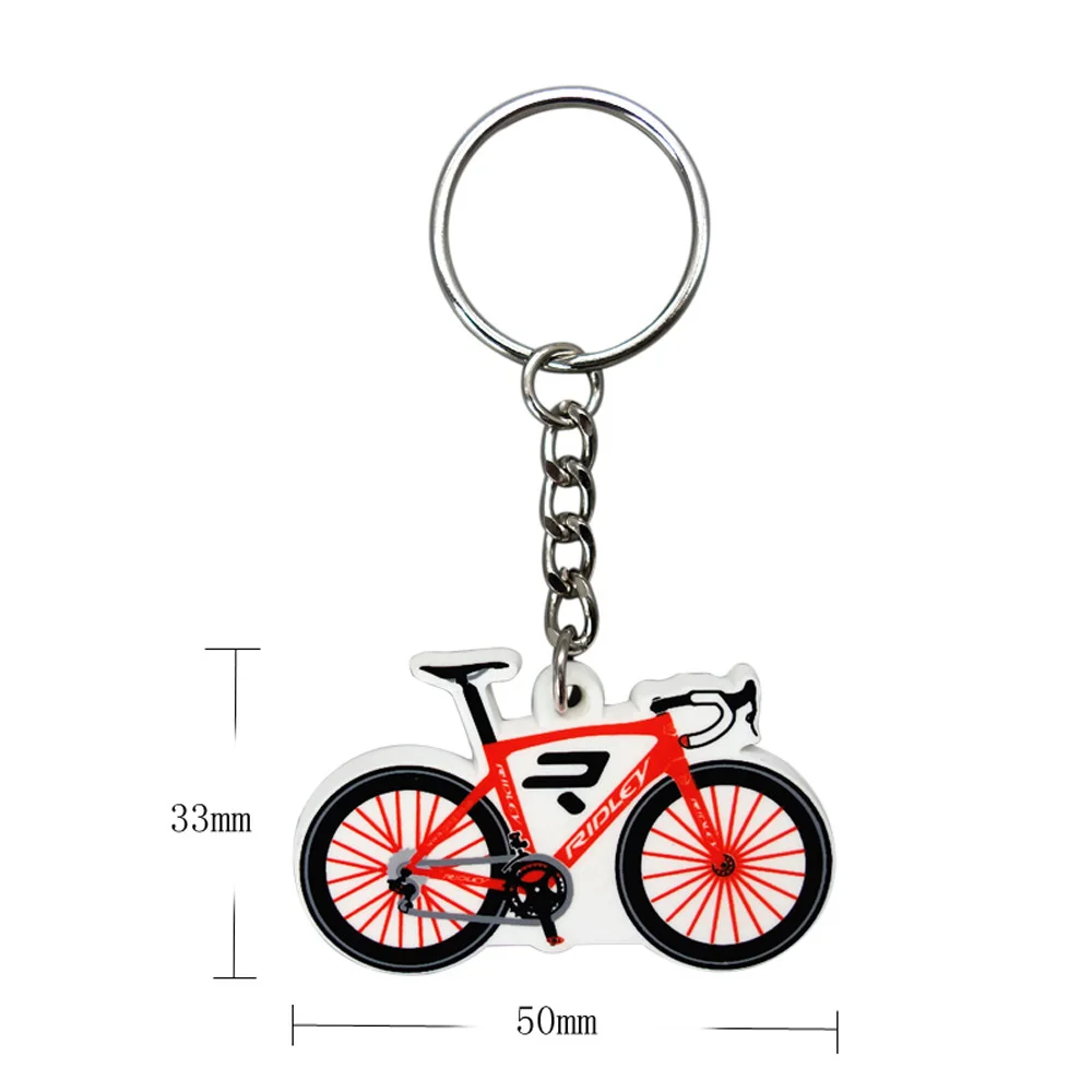 Wholesale Promotional Gift 2d custom shapes soft moto pvc keychain