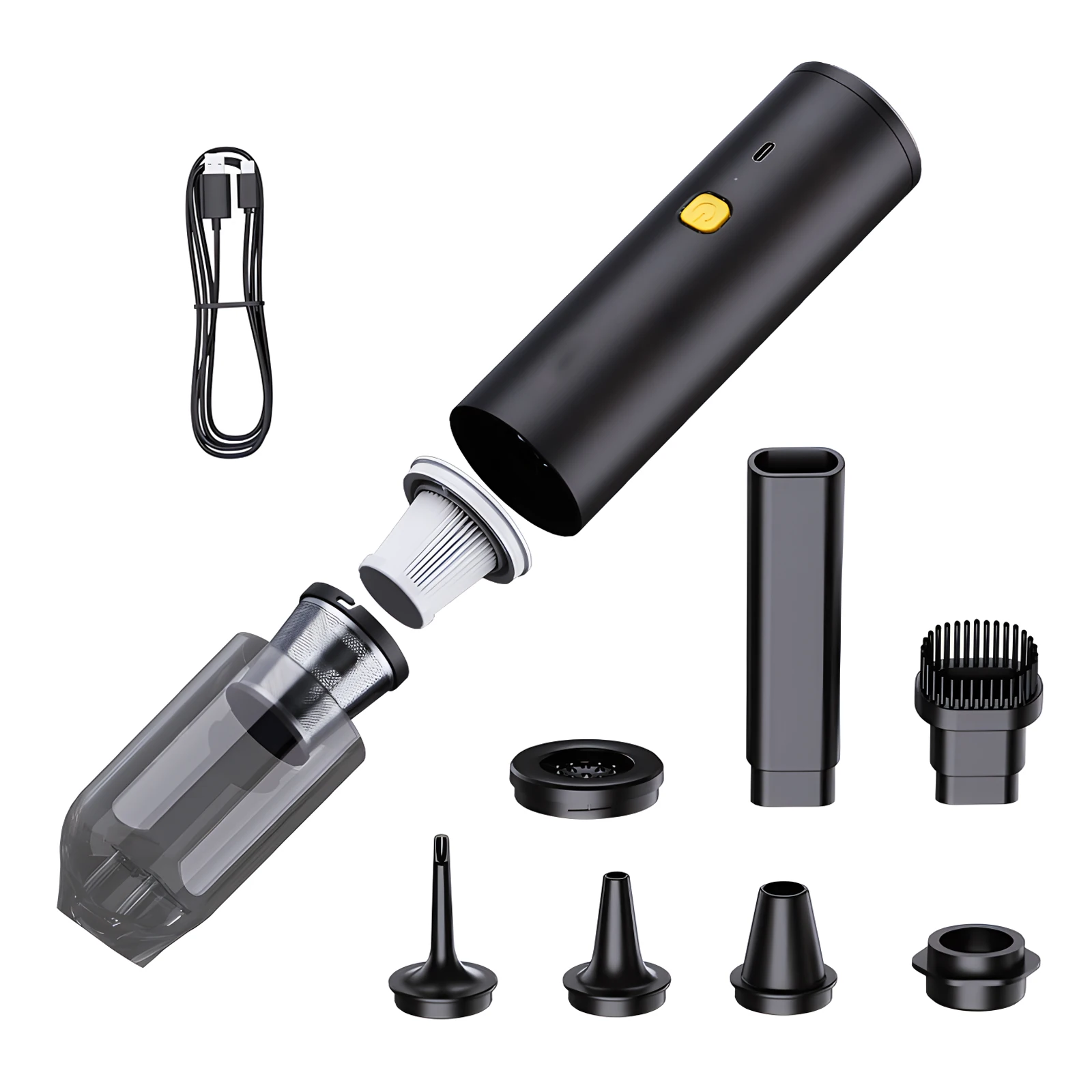Car Vacuum Cleaner 180000 Pa Handheld Vacuum Cordless Portable High-power Home Office Pet Hair Vacuum Cleaner