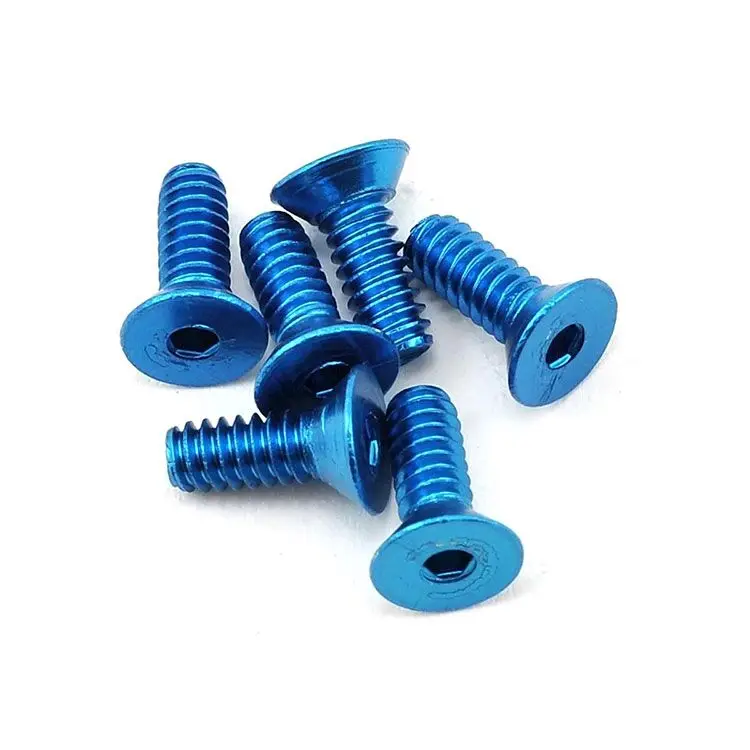
M2*12 Metric Thread Flat Countersunk Head Hex Socket TI Screw Bolt DIN7991 