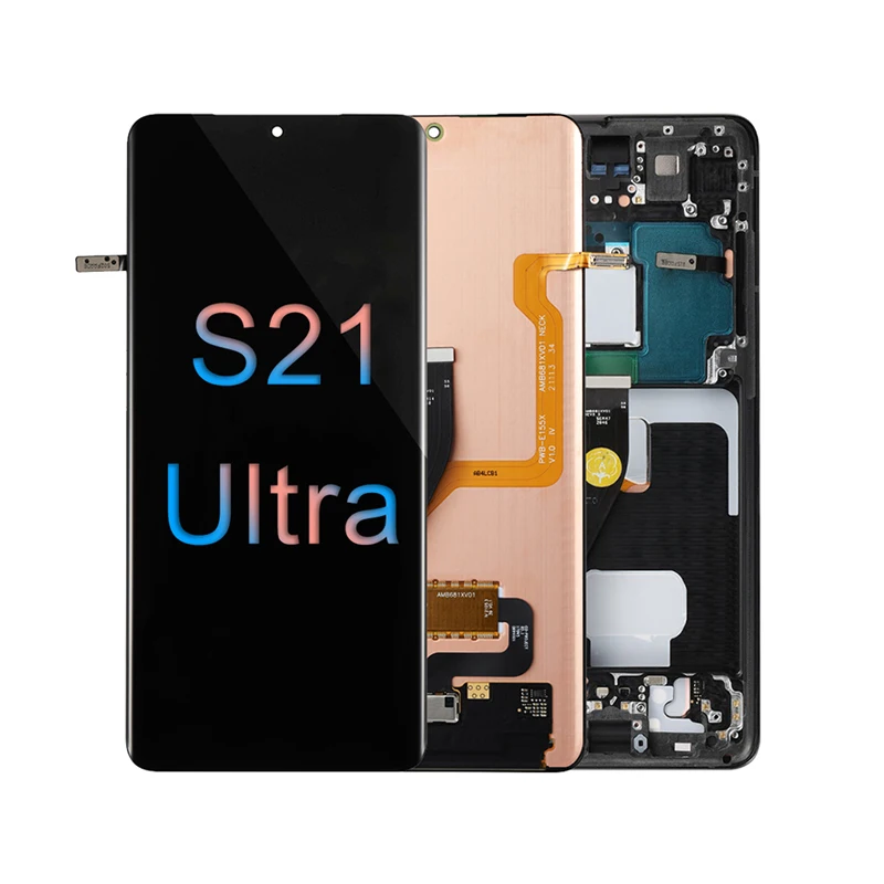Phone lcd Screen Original For Samsung S21 Ultra LCD with Frame For Samsung S21Ultra Screen
