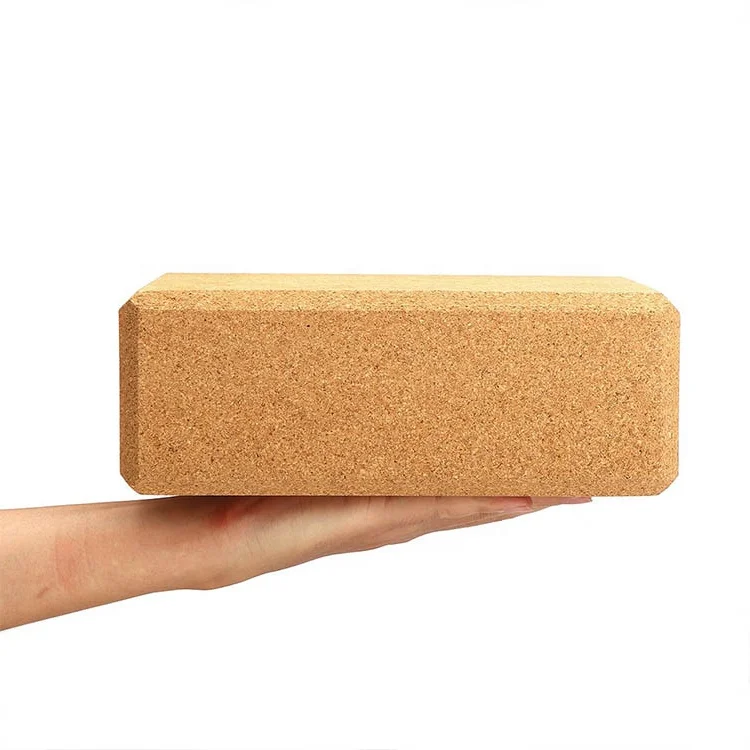 
Cork Yoga Block High Density Pilates Brick Stretch Aid Gym Sports Fitness Exercise Yoga Block 
