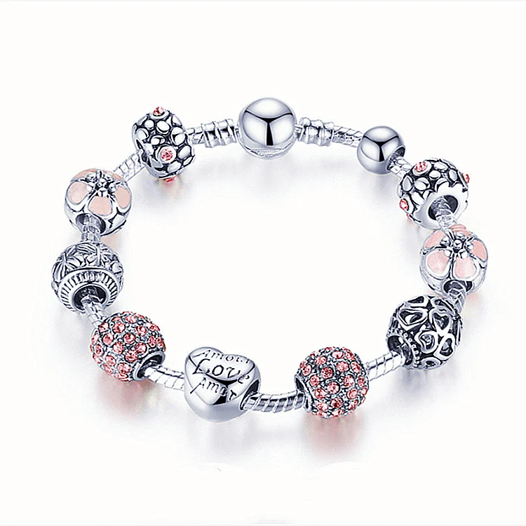 Женские браслеты со змеиным бусинами, 925 с серебряным покрытием