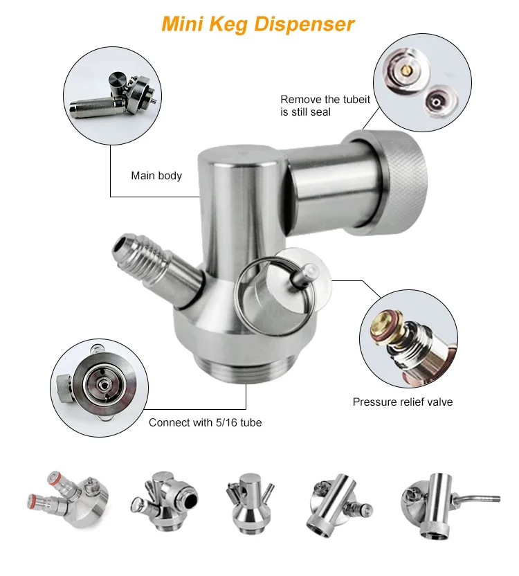 Draft Beer Growler Beer Barrels Dispenser Stainless Steel 304 Mini Beer Keg 5l 10l 3.6l 4l 2l With Dispensing System