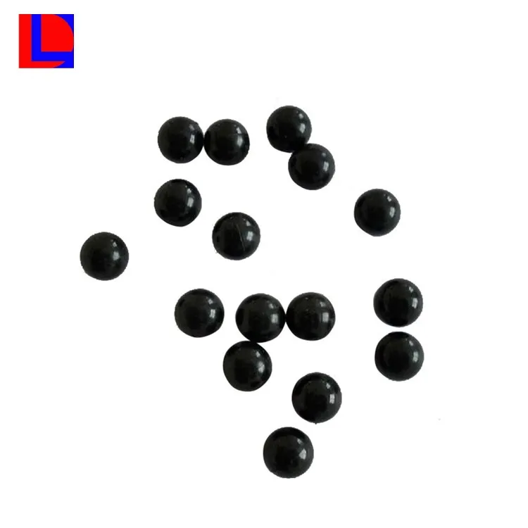 2017 solid hard black rubber bullet ball for gun