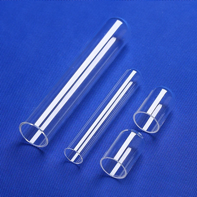 transparent quartz glass test tube