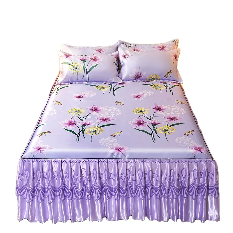 Летний комплект из шелка с 3D-принтом