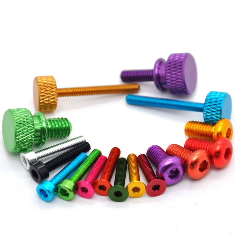 M3 M4 M5 M6 M8 1/16 3/32 1/8 3/16 5/32 1/4 6061 7075 anodized aluminum bolt