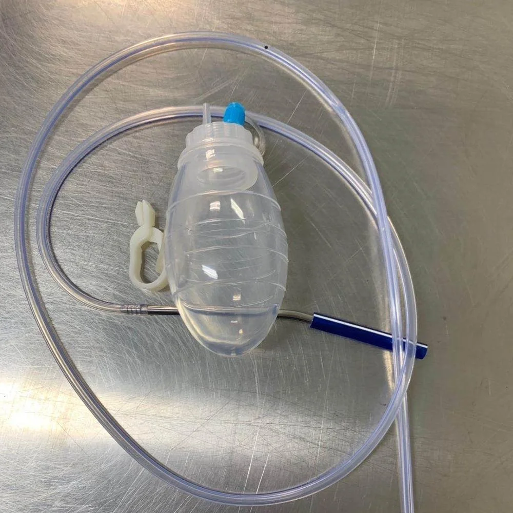 Силиконовая плоская рифленая Закрытая дренажная система труба с троакаром