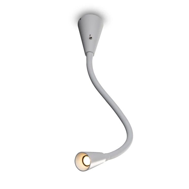 light 3W LED aluminium flexible bedside reading lamp for hotel