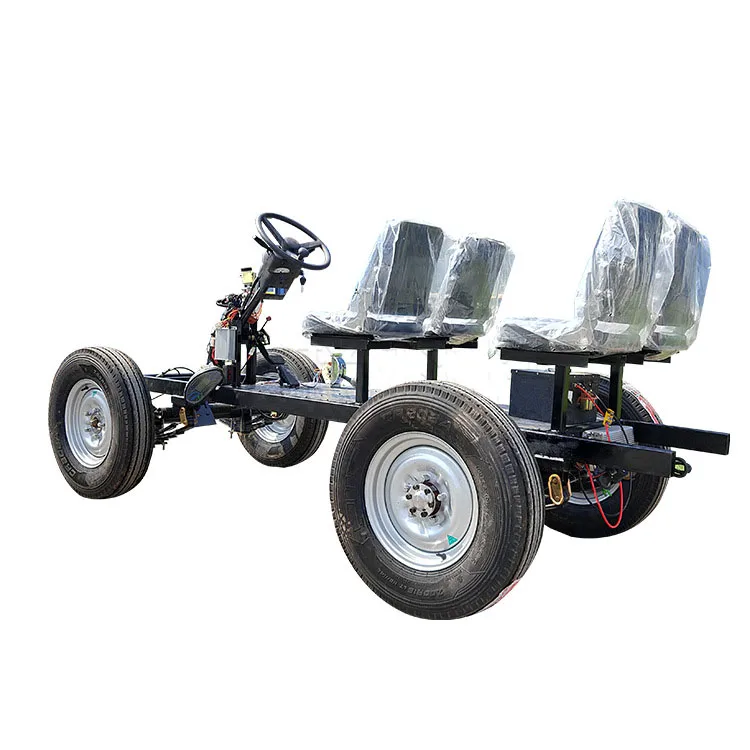 DIY front rear axle motor differential four wheel vehicle chassis electric small car truck platform body frame for adult sale