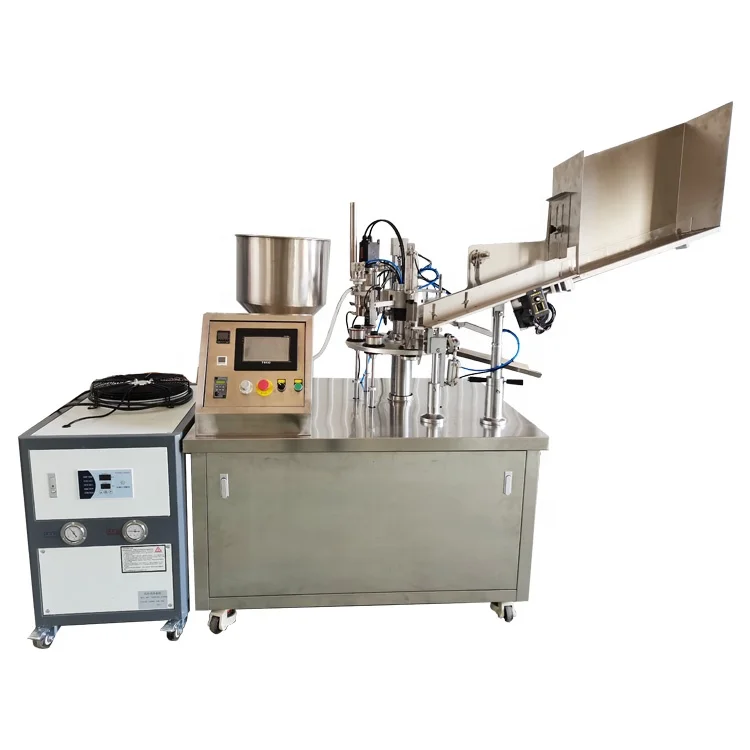 Tube filling sealing machine for cosmetic cream and ointment paste packing