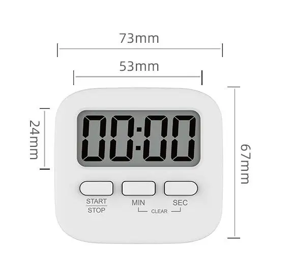 60 Minutes Magnetic Mini Cooking Countdown Alarm Digital Kitchen Timer