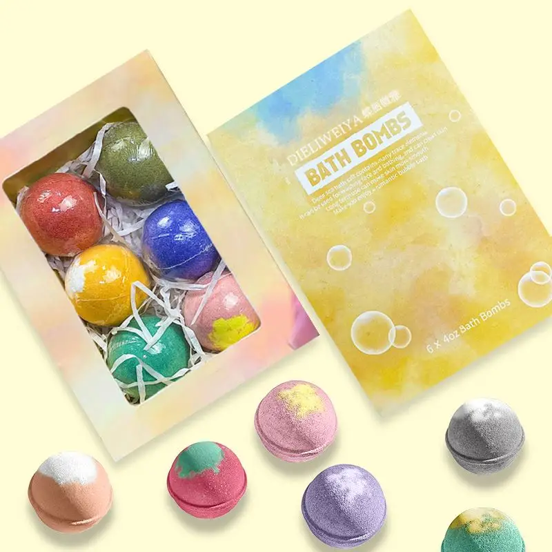 Bath Bombs Gift Sets Handmade Aromatic Bubble Bath Bath Melts for Relaxation and Mind Soothing