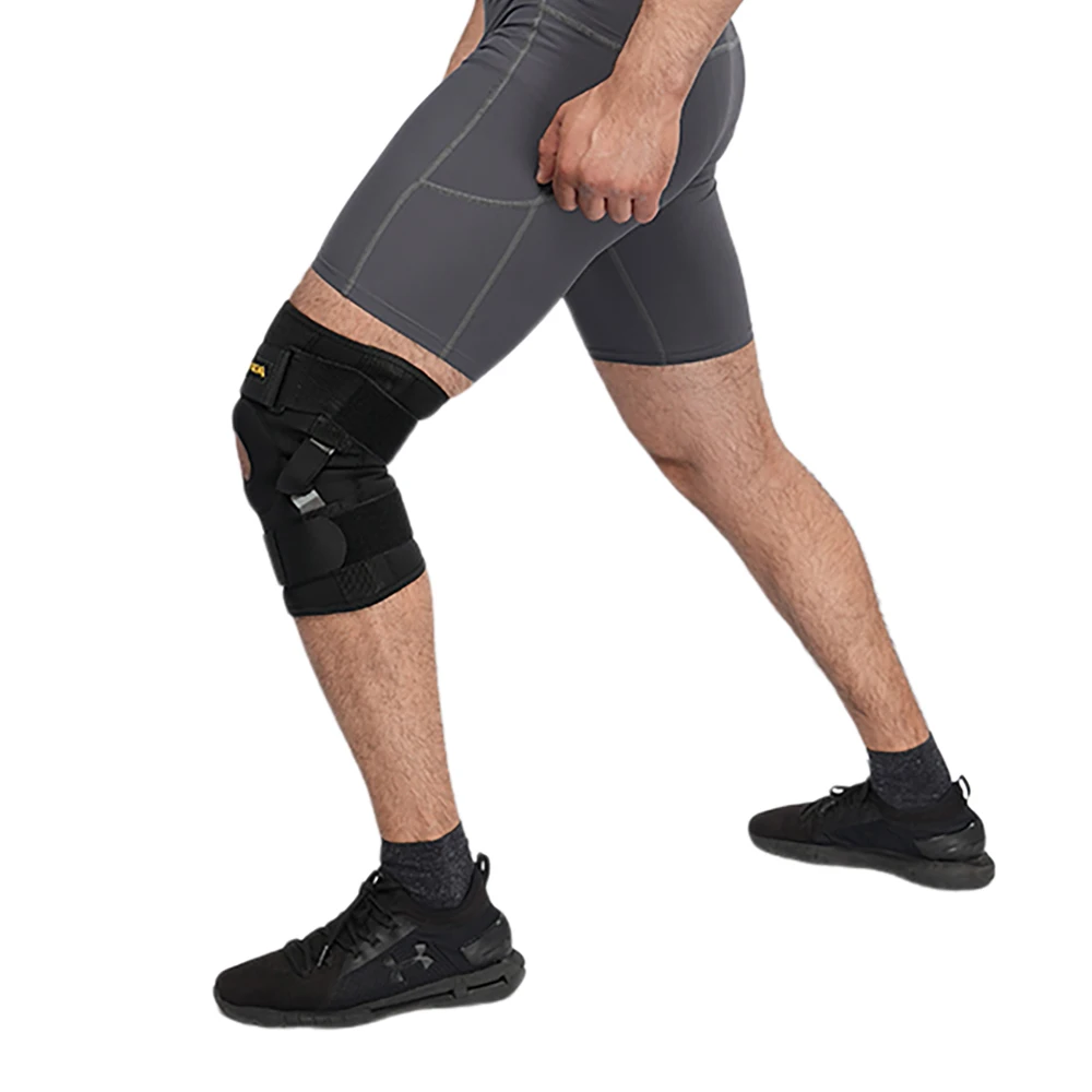 Wholesale Custom Breathable Folding Plate Steoarthritis Orthopedic Hinged Knee Brace Support
