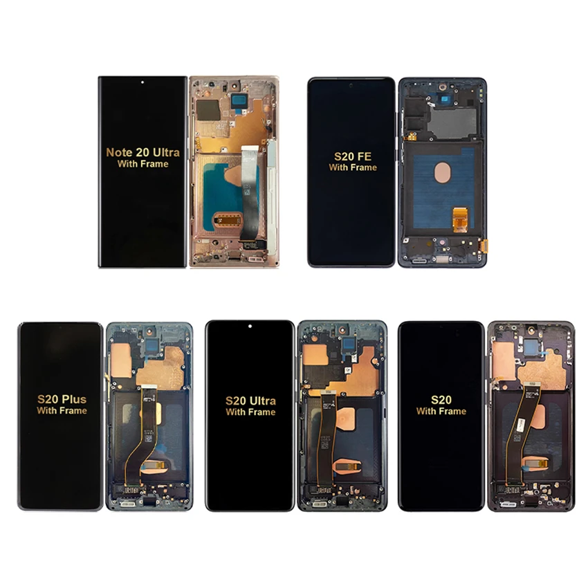 Screen Replacement Digital Panel Display For Samsung Note 20 Ultra S20 FE Plus Ultra With Frame