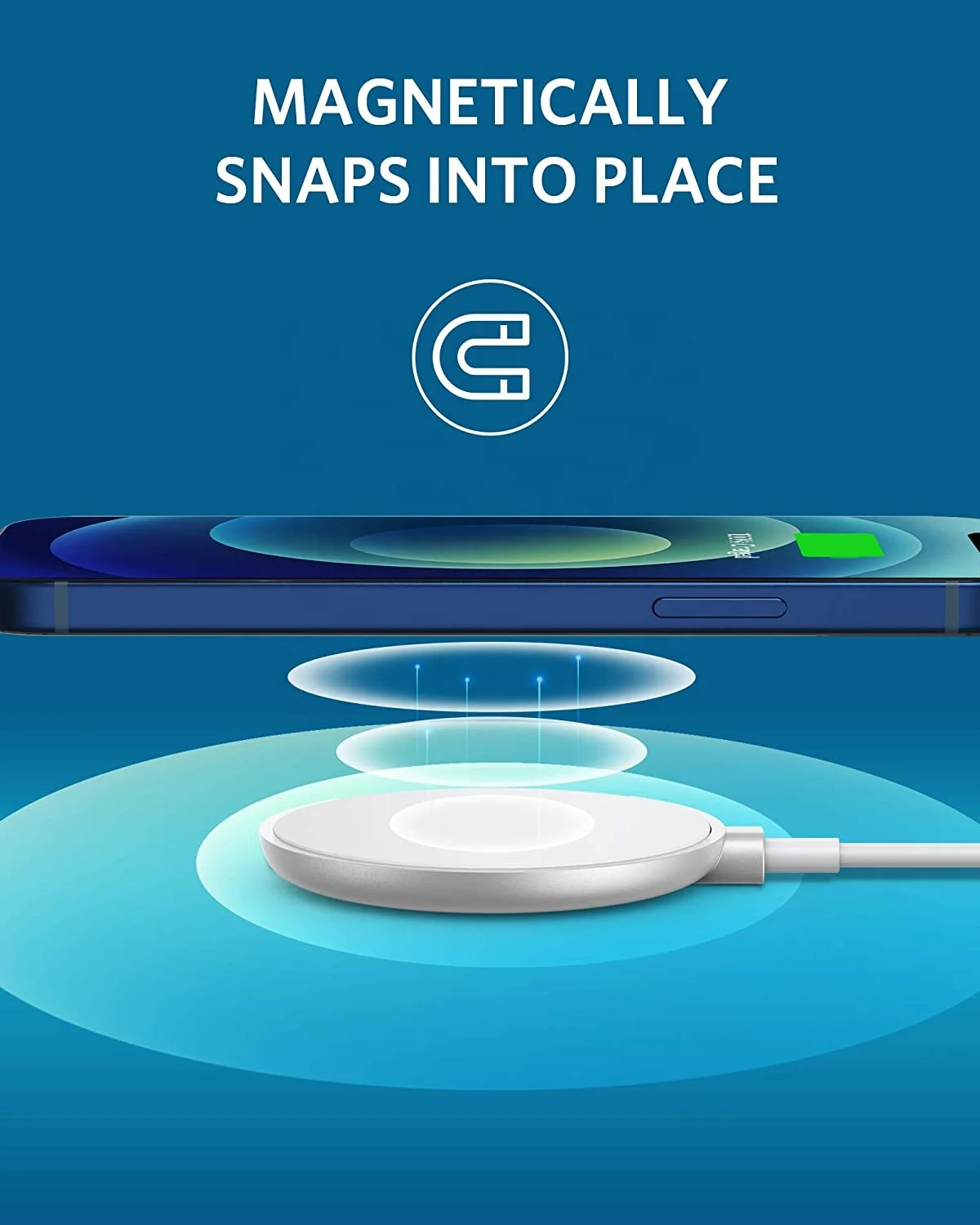 SooPii 15W Wireless Magnetic Fast Charging Cable, Mag-sa-fe Cable, TPE Cable compatible with iphone 12 series