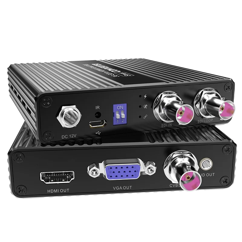 SDI VGA 1080p Audio Video Synchronous Broadcast Level SDI To VGA Audio Converter