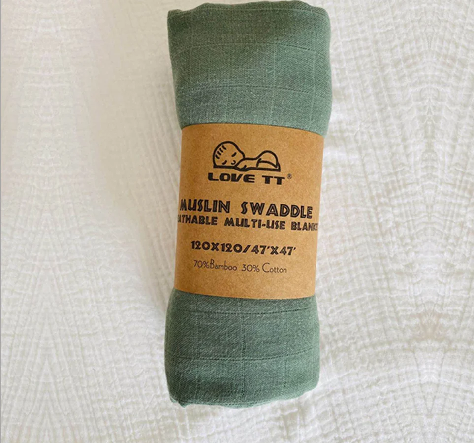 Ultra Soft Receiving Blanket 46x46 inches organic cotton baby bamboo muslin swaddle blankets wraps for newborns