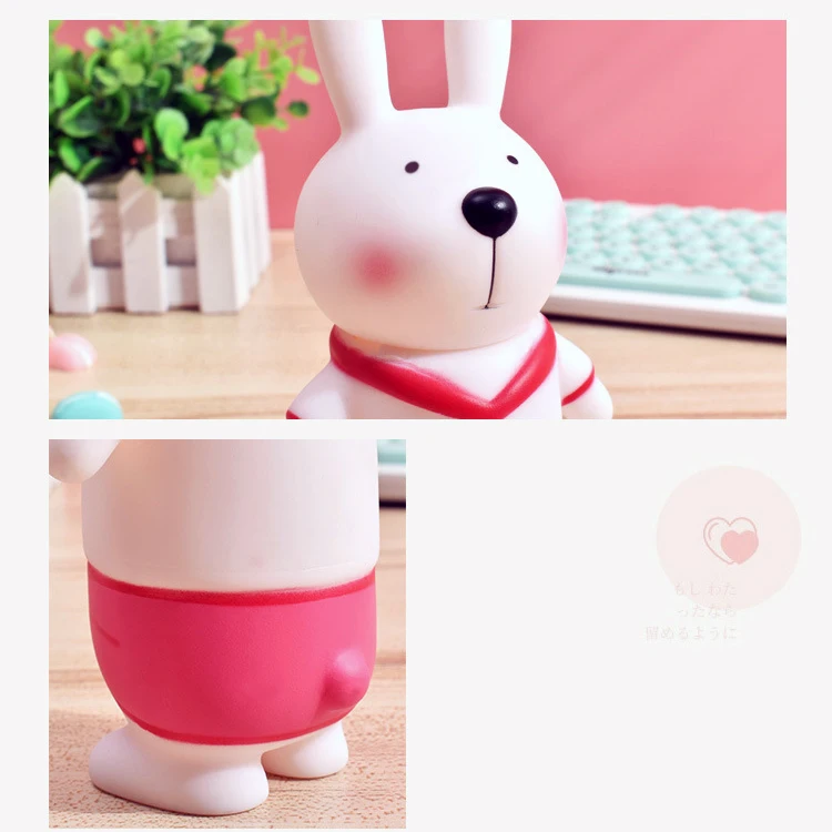 Bunny piggy bank Cartoon advertising student gifts Vinyl Toys Decoration Change Savings Piggy Bank L size