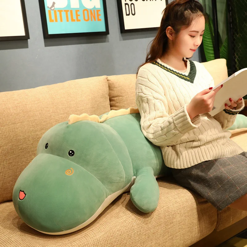 Fast Shipping Soft Fleece Green 80cm Plush Crocodile Toys Polyester Flannel Cute Animal 2 in 1 Pillow Stuffed Soft Toys for Kids