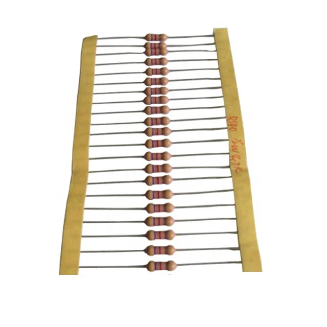 1W RI40 glass sealed hermetic High Voltage Resistor marked with color rings