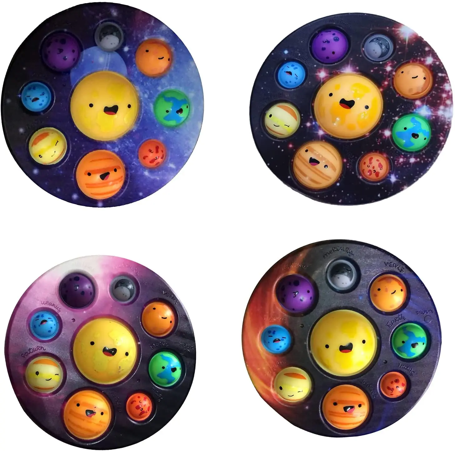 Kids 8 star Fidget Seneory Toys Big Size Silicone Case Special Needs Autism Anxiety Stress Reliever