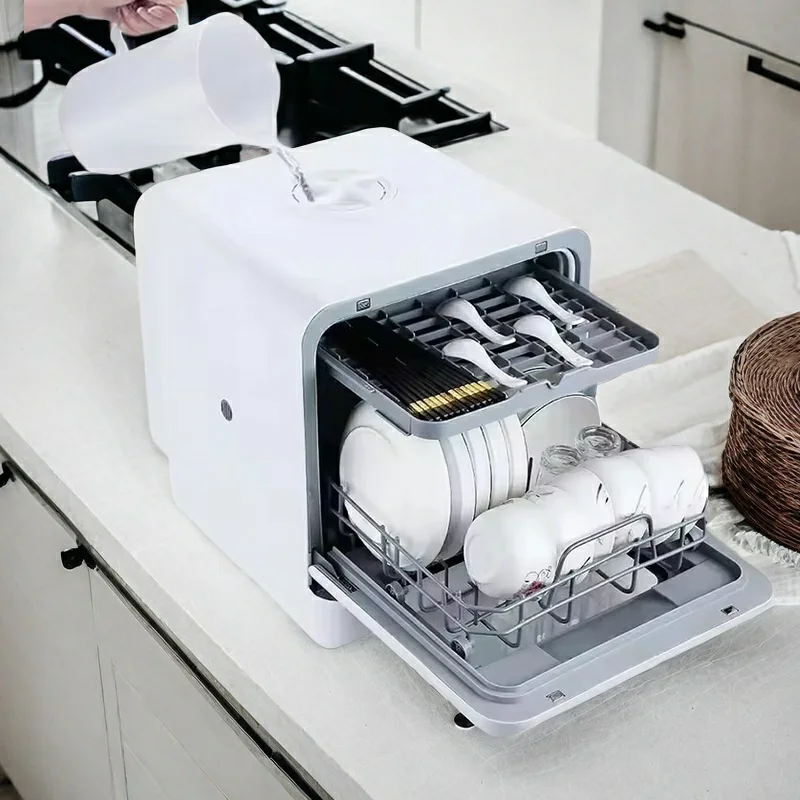 Embedded Household Fully Automatic UV Dish Washer Countertop Portable Mini Dishwasher Machine