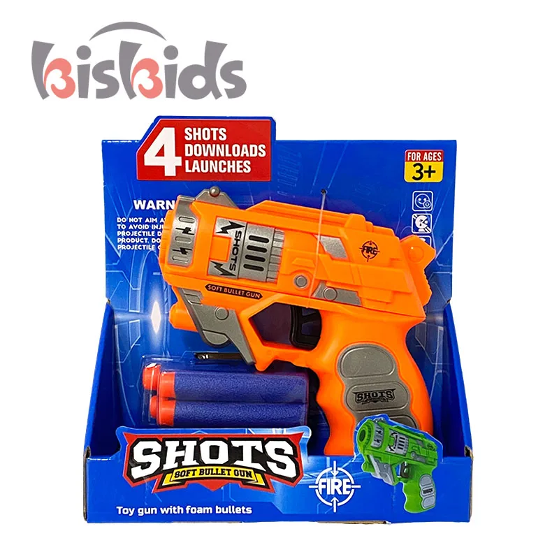 2023new Plastic toy soft bullet gun for kids shoot with 4 soft bullets