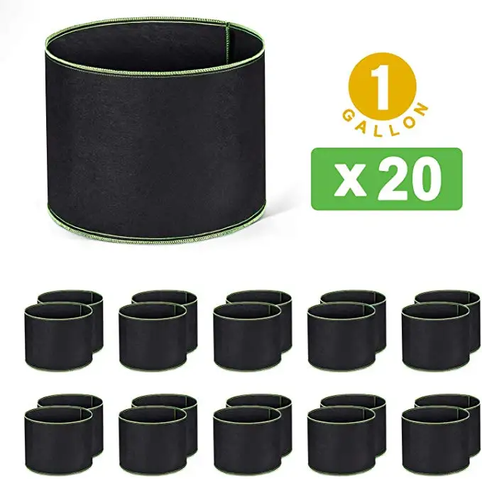 1/3/5/7/10 Gallon Biodegradable geotextile planting garden fabric grow bags for plants