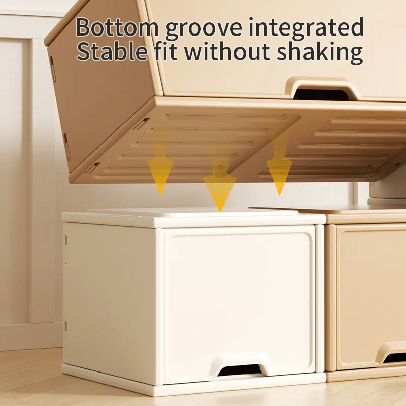 Feiqi combination storage rack large capacity toy furniture plastic book shelf stackable clothes organizer kids cabinets