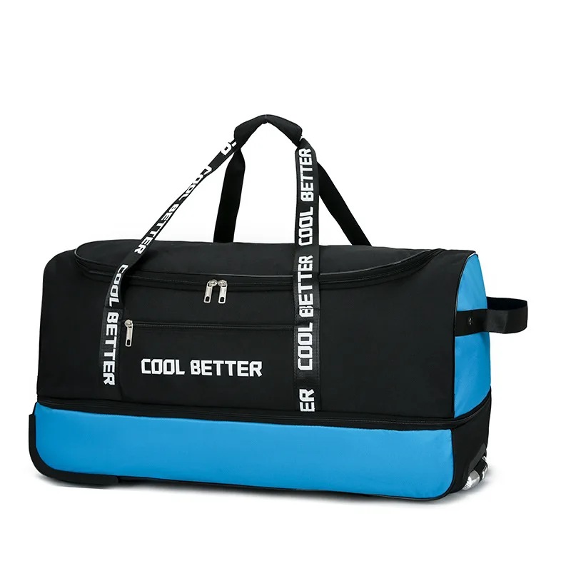 Wholesale Factory Waterproof Black Trolley Luggage Business Suitcase Carry On Travel Luggage Set Expandable Folding Travel Bags