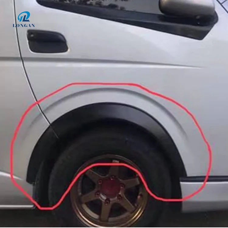 Custom Car Accessories Wheel Arch Eyebrow ABS Slim Fender Flare Auto Fender Parts For 2019 Hiace