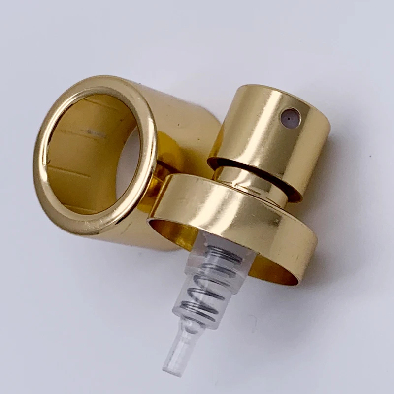 15mm aluminium gold silver  perfume crimp sprayer pump with collar and cap