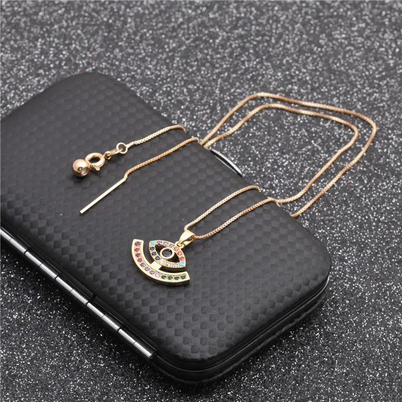 
Dragon Bar Elephant Star Crown Bling Anime Engraved Rosary Boho Alphabet Stars Cherry Devil Eye Necklace 