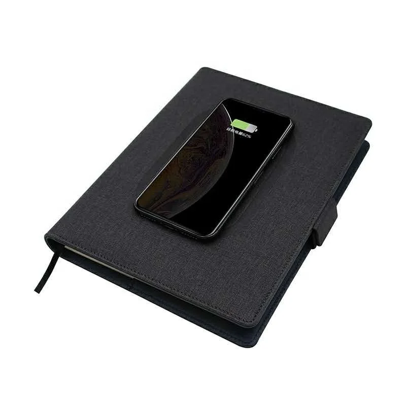 Custom Power Bank Notebook With Phone Holder And Phone Holder Promotion Company Office Supplies