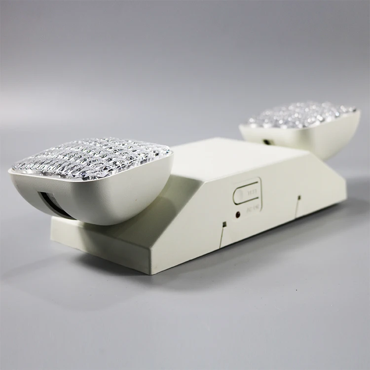 UL listed rechargeable double dual heads 3w battery backup led automatic twin spot emergency light