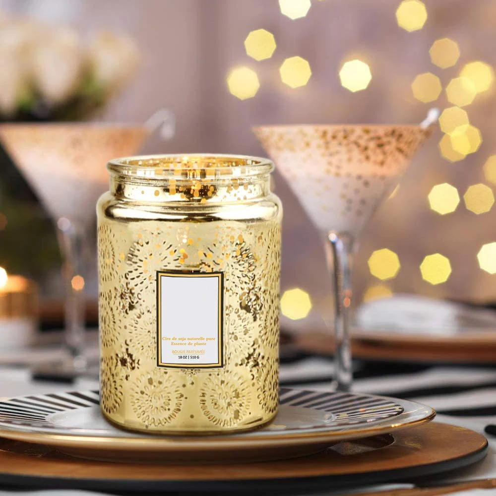 OEM supplier FreeSample wedding birthday gift strong smell Nature essential oils white soy wax scented candle