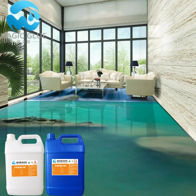 Stable quality clear liquid 3D epoxy floor paint