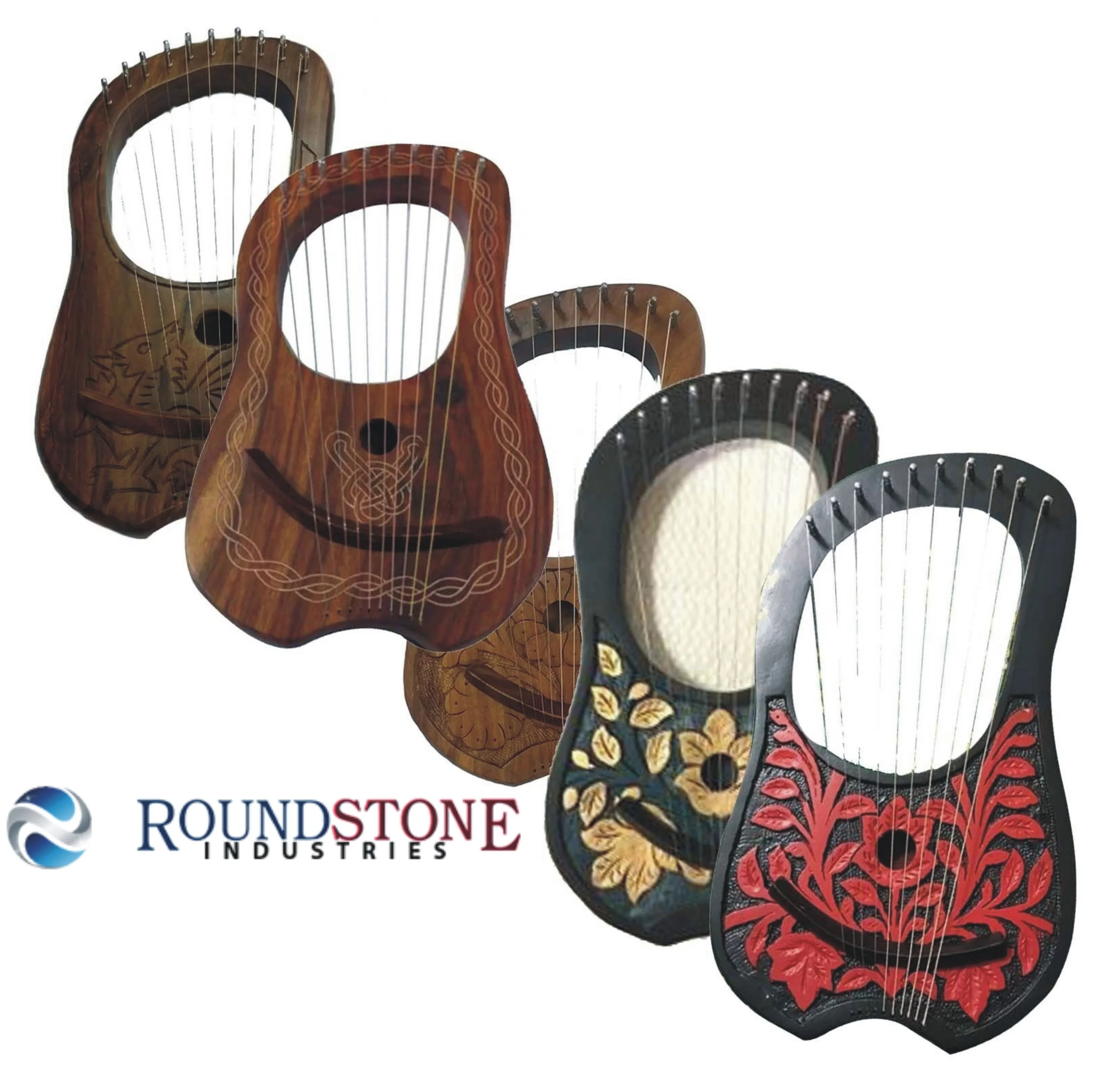 Lyre harp 10 струн ручная работа гравировка из палисандра и кленового дерева высокое качество + тюнинг-ключ сумка для переноски футляр музыкальные инструменты