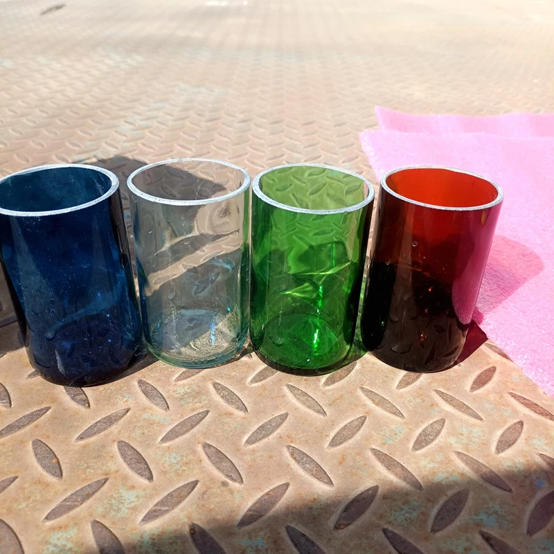 Recyclable 10oz 12oz beer Wine Bottle Cut Glass Recycled