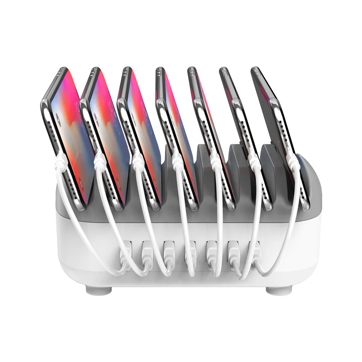 ORICO Public 7 In 1 USB Charger Dock Stations With Phone Holder Multi USB Electrical Charging Station For Multiple Devices
