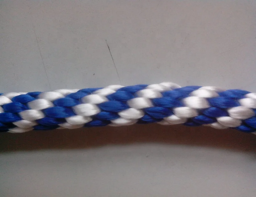 high strength PE solid braided rope PP monifilament 12 strands solid braided round rope