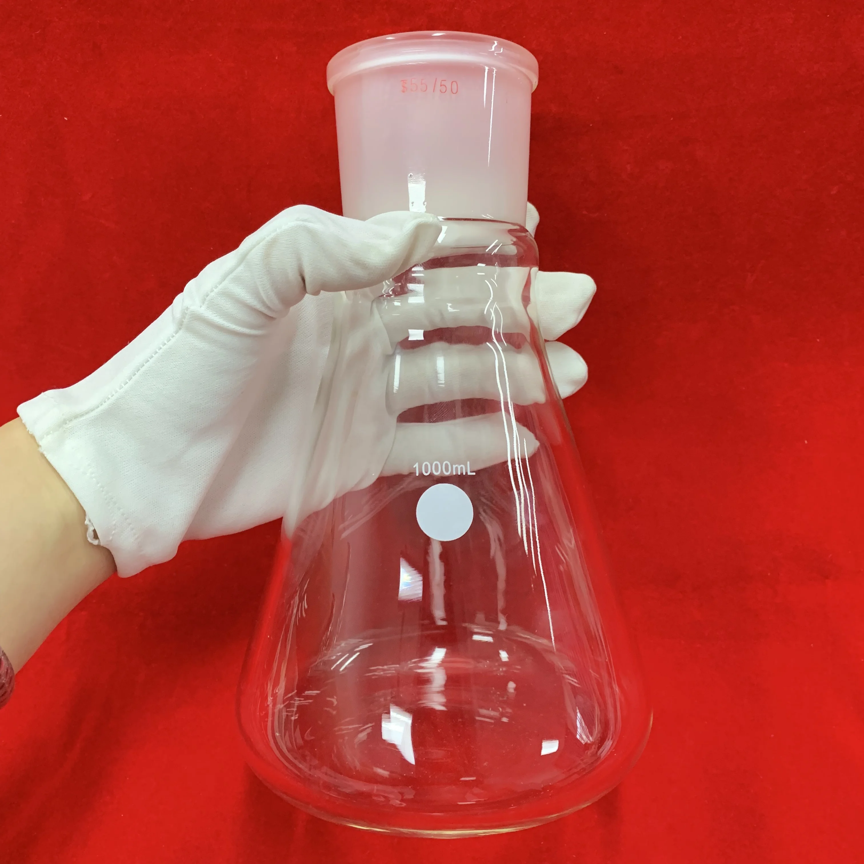 lab use clear erlenmeyer borosilicate glass flask 25-1000ml