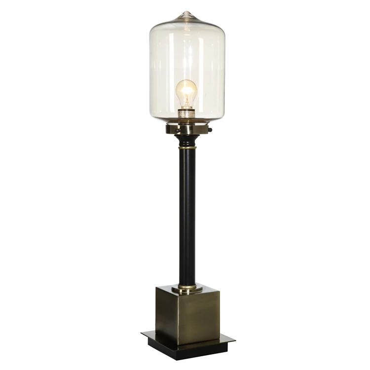 promotion home living room bedroom decorative vintage black metal wire bedside table lamp