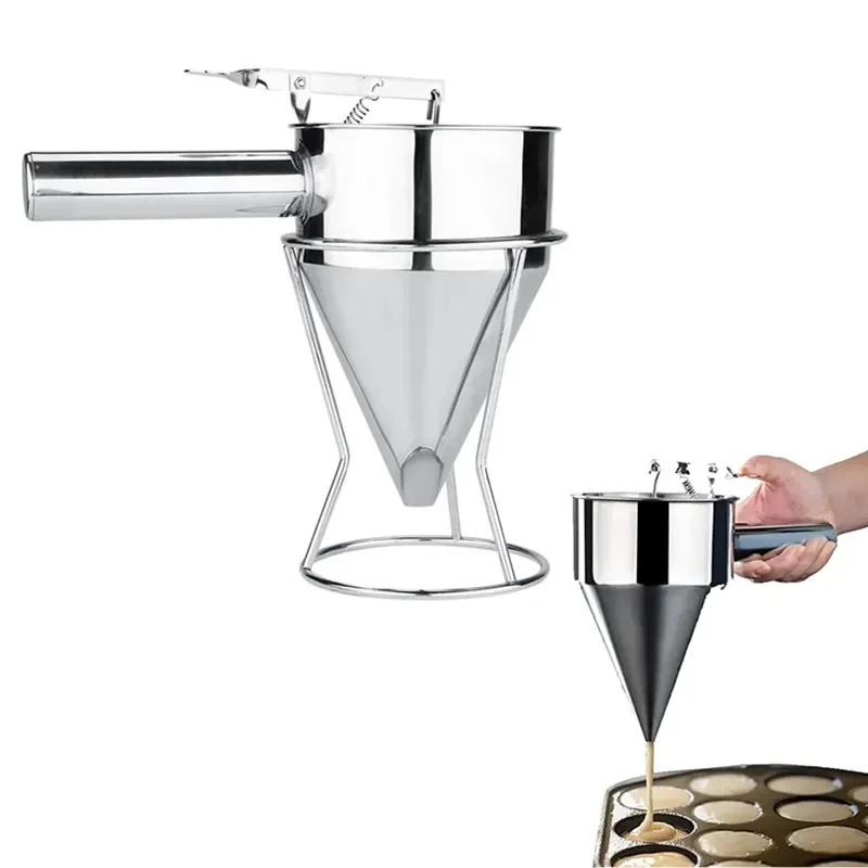 High Quality Pastry Cake Decorating Tool Cooking Utensils Stainless Steel Handheld Funnel With Adjustable Spout
